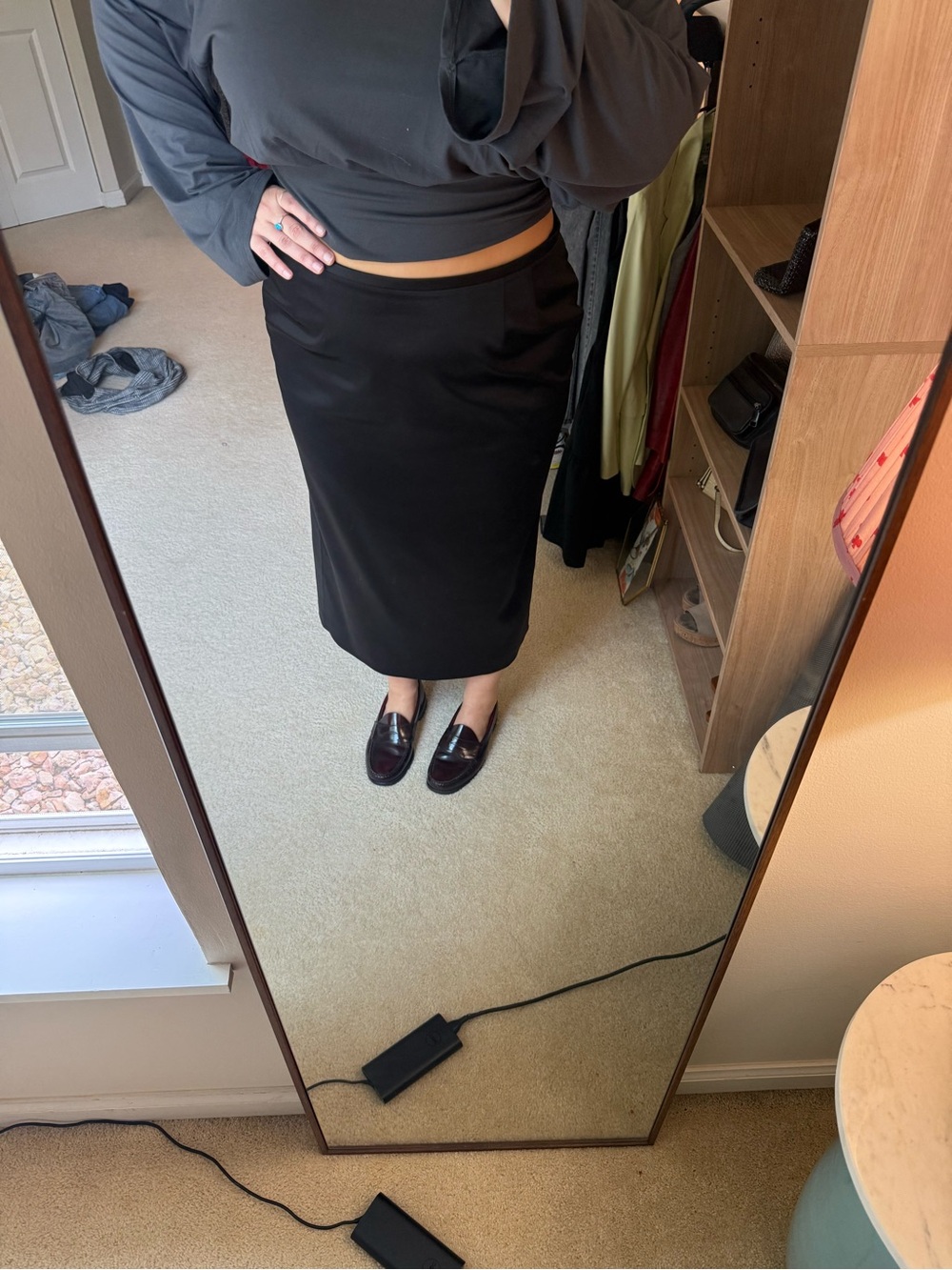 Alex Evenings Black Midi Pencil Skirt